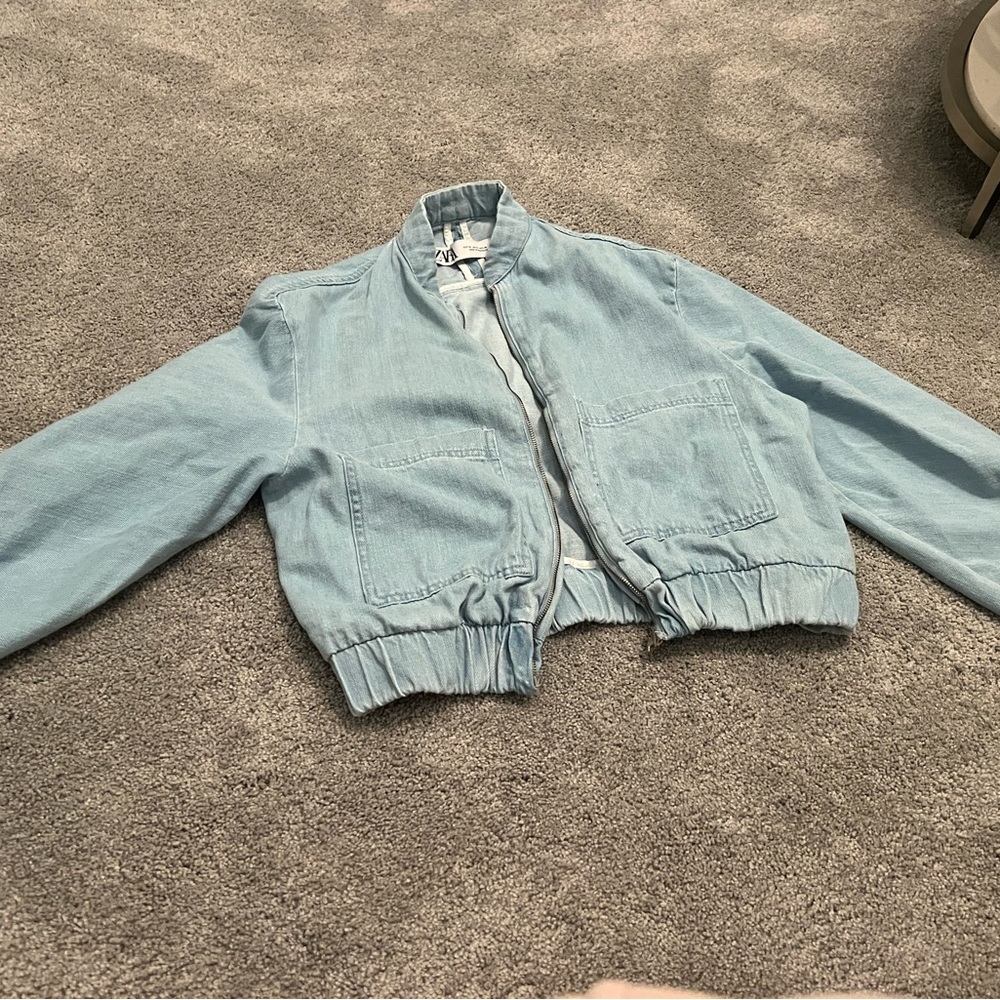 Zara Light Blue Jean Jacket